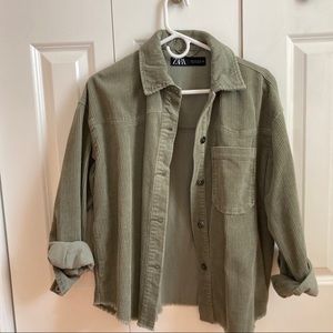 Zara corduroy overshirt jacket